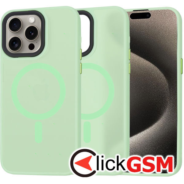 Techsuit - HaloFrost MagSafe Series - iPhone 15 Pro Max - Light Green