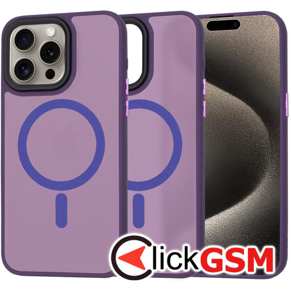 Techsuit - HaloFrost MagSafe Series - iPhone 15 Pro Max - Deep Purple