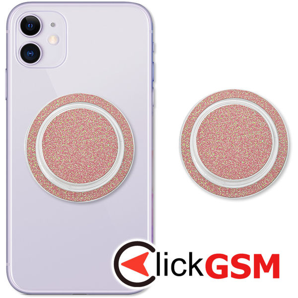 Techsuit - MagSafe Phone Ring (MPR1) - Round Shape, Polycarbonate - Pink