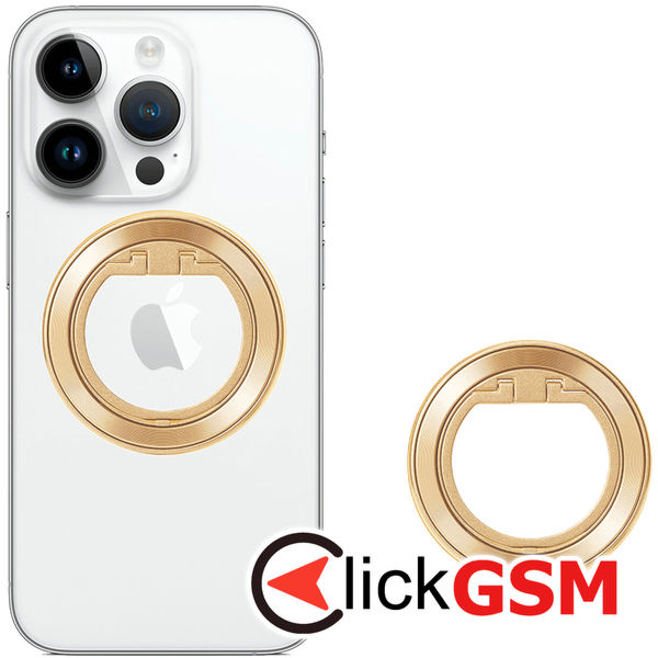 Techsuit - MagSafe Phone Ring (MPR2) - Round Shape, Aluminium Alloy - Gold