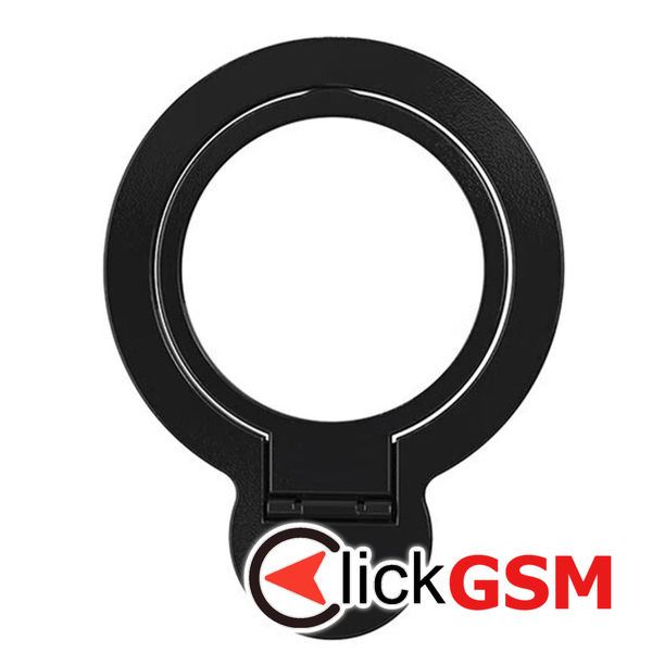 Techsuit - MagSafe Phone Ring (MPR4) - Round Shape, Aluminium Alloy - Black