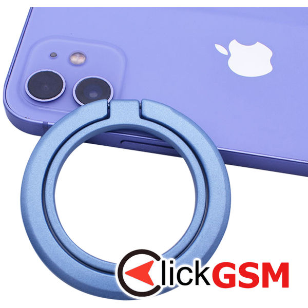 Techsuit - MagSafe Phone Ring (MPR3) - Round Shape, Aluminium Alloy, 3M - Blue