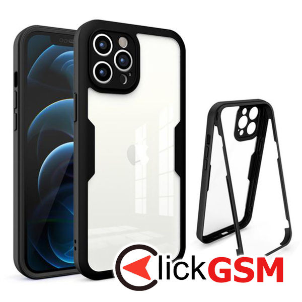 Techsuit - ColorVerse 360 Series + Screen Protector - iPhone 12 Pro Max - Black