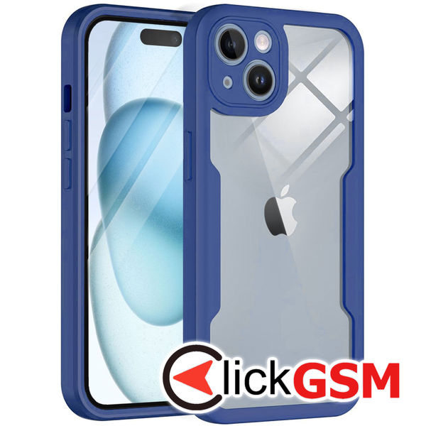 Techsuit - ColorVerse 360 Series + Screen Protector - iPhone 15 - Blue