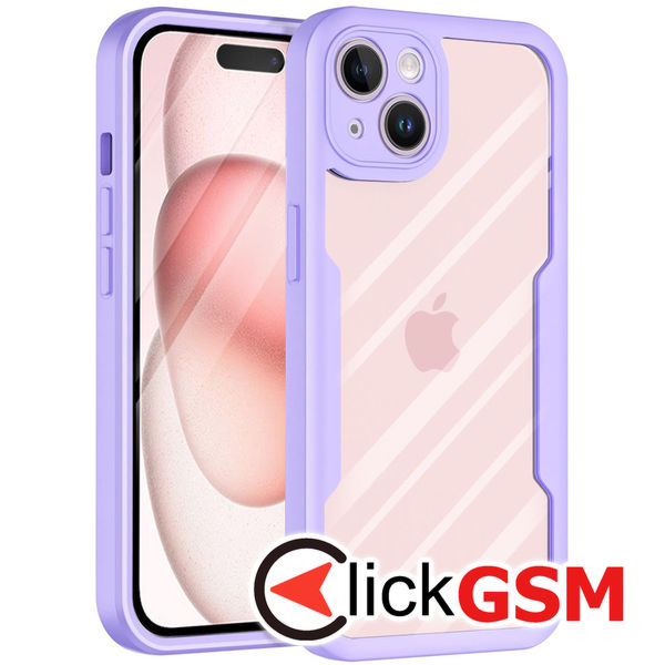 Techsuit - ColorVerse 360 Series + Screen Protector - iPhone 15 - Purple