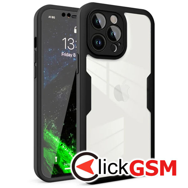 Techsuit - ColorVerse 360 Series + Screen Protector - iPhone 12 Pro - Black