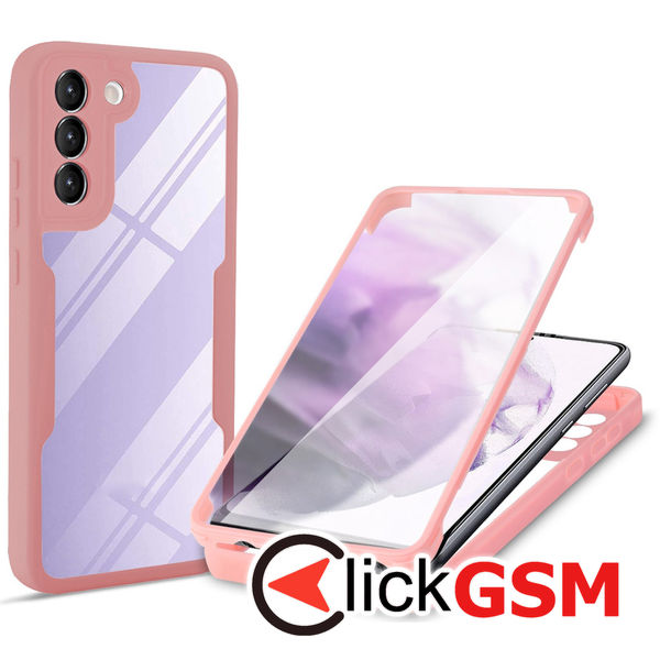 Techsuit - ColorVerse 360 Series + Screen Protector - Samsung Galaxy S21 FE 5G - Pink