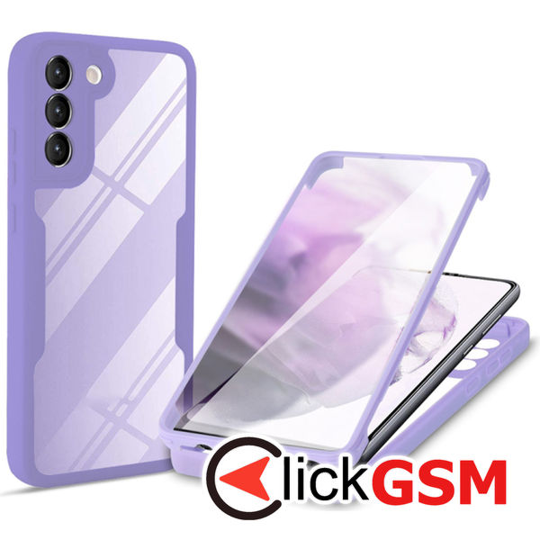 Techsuit - ColorVerse 360 Series + Screen Protector - Samsung Galaxy S21 FE 5G - Purple