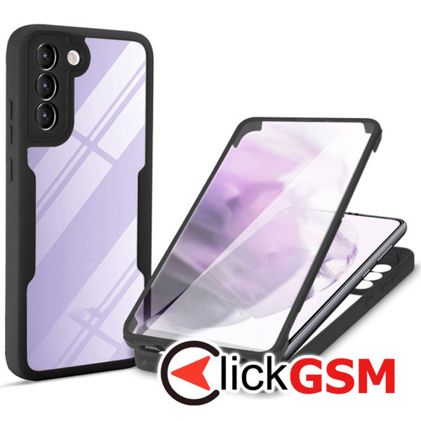 Techsuit - ColorVerse 360 Series + Screen Protector - Samsung Galaxy S23 - Black