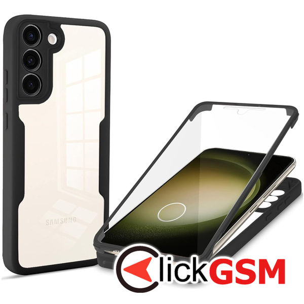 Techsuit - ColorVerse 360 Series + Screen Protector - Samsung Galaxy S23 Plus - Black