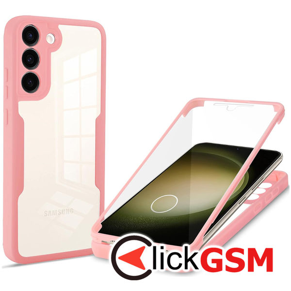 Techsuit - ColorVerse 360 Series + Screen Protector - Samsung Galaxy S23 Plus - Pink