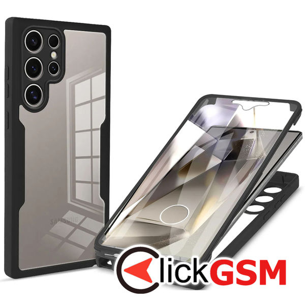 Techsuit - ColorVerse 360 Series + Screen Protector - Samsung Galaxy S24 Ultra - Black