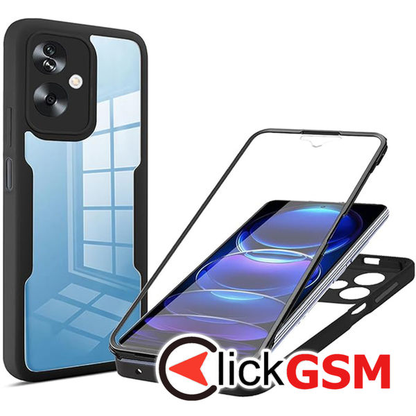 Techsuit - ColorVerse 360 Series + Screen Protector - Oppo A79 5G / OnePlus Nord N30 SE - Black