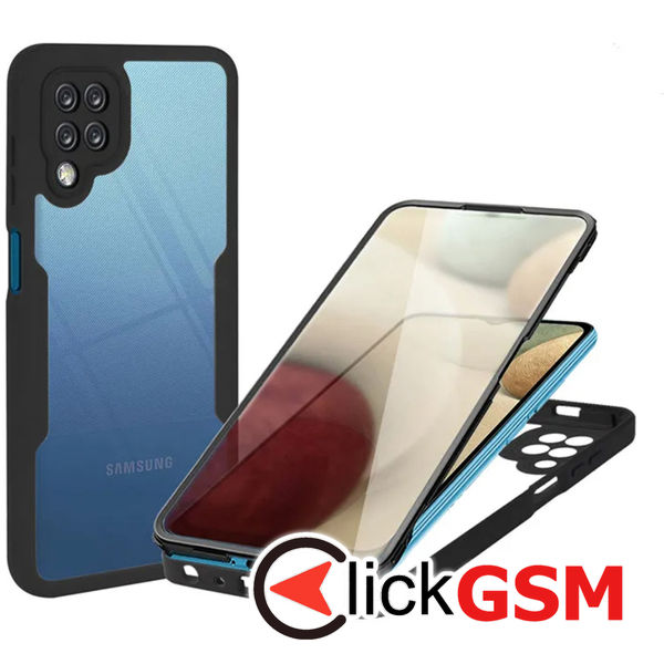 Techsuit - ColorVerse 360 Series + Screen Protector - Samsung Galaxy A12 - Black