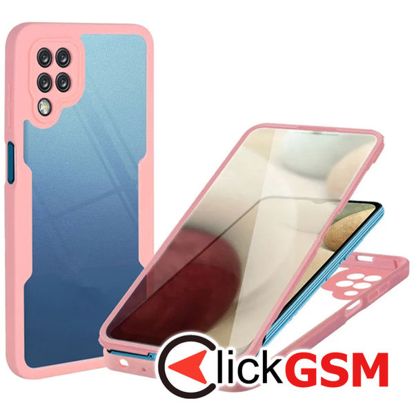 Techsuit - ColorVerse 360 Series + Screen Protector - Samsung Galaxy A12 - Pink