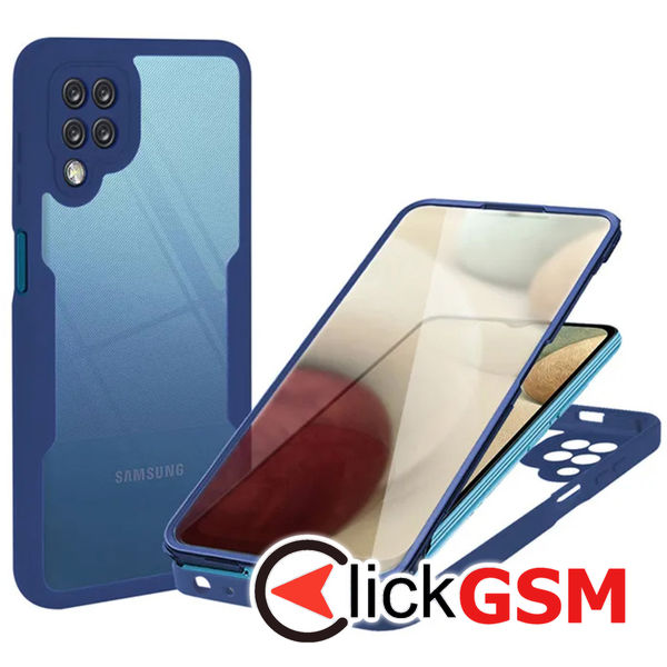Techsuit - ColorVerse 360 Series + Screen Protector - Samsung Galaxy A12 - Blue