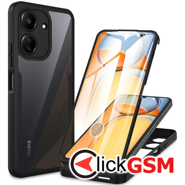 Techsuit - ColorVerse 360 Series + Screen Protector - Xiaomi Redmi 13C 4G / Poco C65 - Black