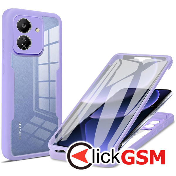 Techsuit - ColorVerse 360 Series + Screen Protector - Xiaomi Redmi 13C 4G / Poco C65 - Purple