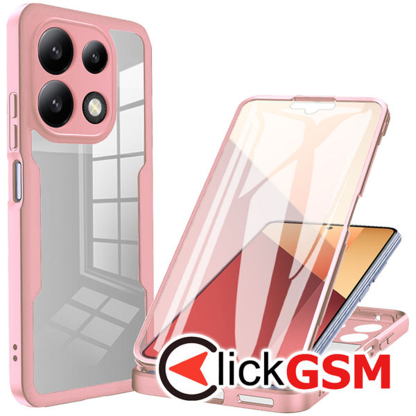 Techsuit - ColorVerse 360 Series + Screen Protector - Xiaomi Redmi Note 13 4G - Pink