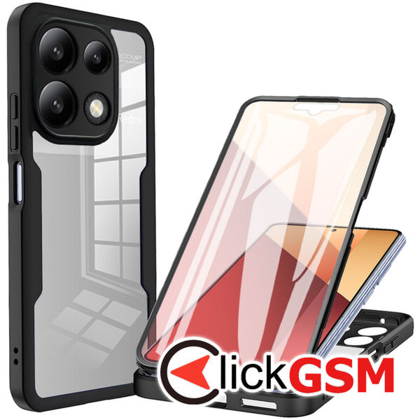 Techsuit - ColorVerse 360 Series + Screen Protector -Xiaomi Redmi Note 13 Pro 4G / Poco M6 Pro 4G - Black