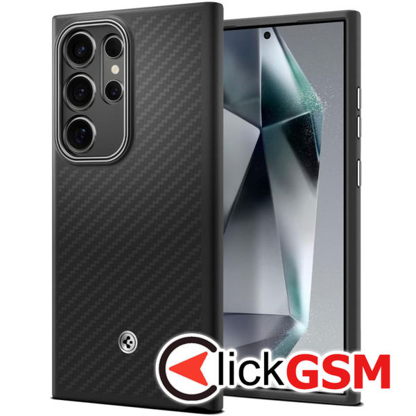 Spigen - Enzo Aramid - Samsung Galaxy S24 Ultra - Matte Black