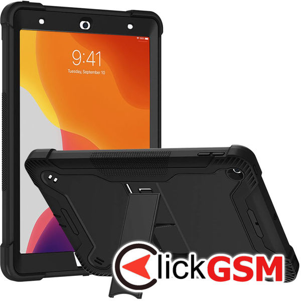 Techsuit - Rugged TabShell + Screen Protector - iPad 10.2 (2019/2020/2021) - Black