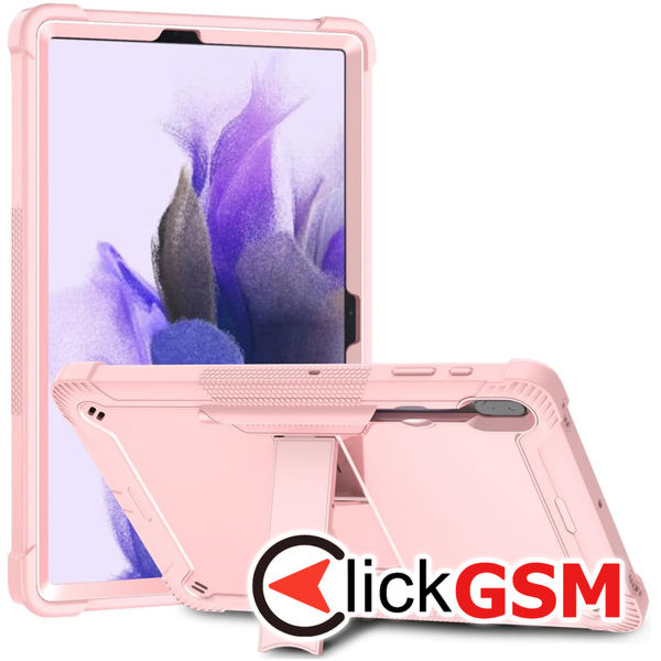 Techsuit - Rugged TabShell + Screen Protector - Samsung Galaxy Tab S7 Plus / S8 Plus - Rose Gold