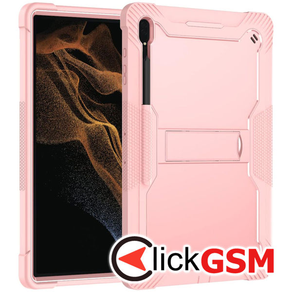 Techsuit - Rugged TabShell + Screen Protector - Samsung Galaxy Tab S8 Ultra / S9 Ultra - Rose Gold