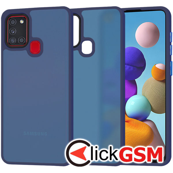 Techsuit - HaloFrost Series - Samsung Galaxy A21s - Deep Blue