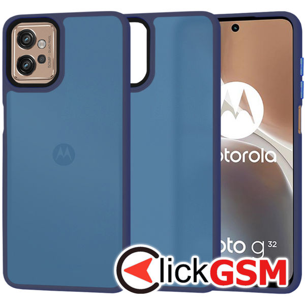 Techsuit - HaloFrost Series - Motorola Moto G32 - Deep Blue