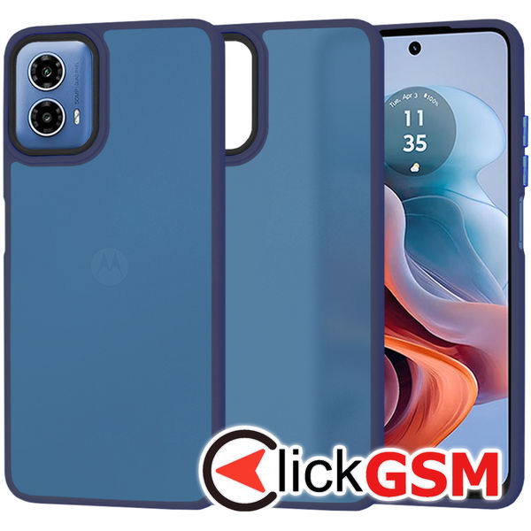 Techsuit - HaloFrost Series - Motorola Moto G34 - Deep Blue