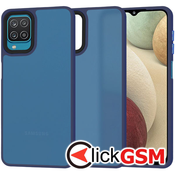 Techsuit - HaloFrost Series - Samsung Galaxy A12 / A12 Nacho / M12 / F12 - Deep Blue