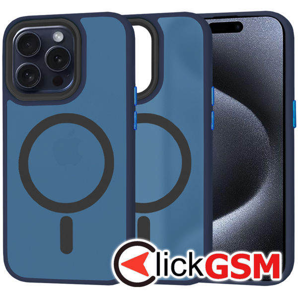 Techsuit - HaloFrost MagSafe Series - iPhone 15 Pro - Deep Blue