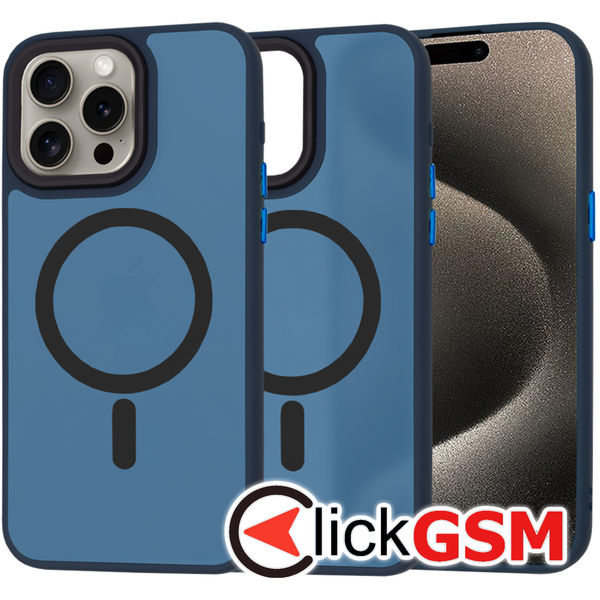 Techsuit - HaloFrost MagSafe Series - iPhone 15 Pro Max - Deep Blue