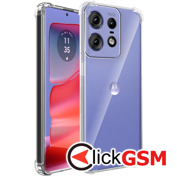 Techsuit - Shockproof Clear Silicone - Motorola Edge 50 Pro - Clear