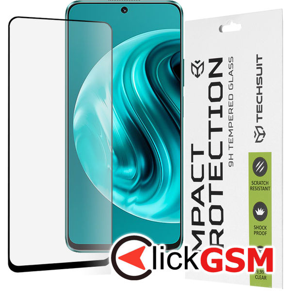 Techsuit - 111D Full Cover / Full Glue Glass - Huawei nova 12i - Black