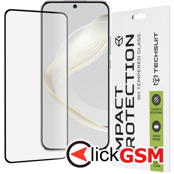 Techsuit - 111D Full Cover / Full Glue Glass - Huawei nova 11 / nova 12s - Black
