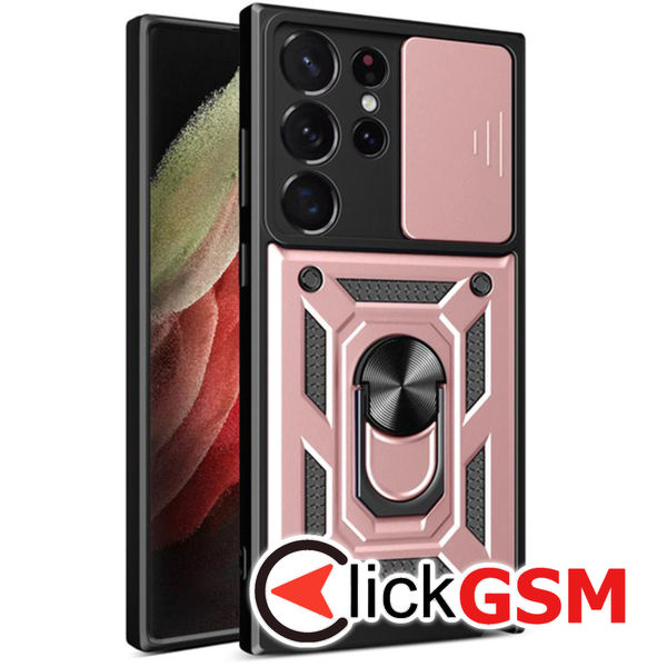 Techsuit - CamShield Series - Samsung Galaxy S22 Ultra 5G - Rose Gold