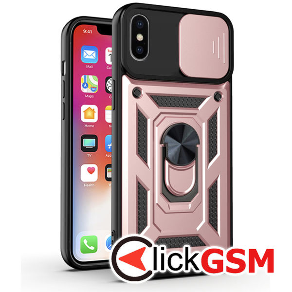 Techsuit - CamShield Series - iPhone X / XS - Rose Gold