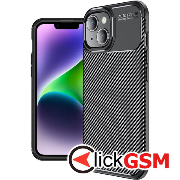 Techsuit - CarbonFiber - iPhone 14 - Black