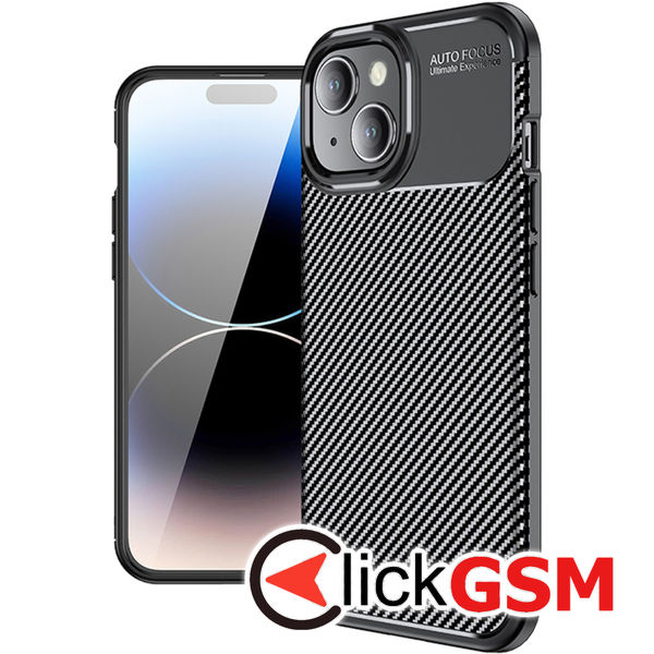 Techsuit - CarbonFiber - iPhone 15 - Black
