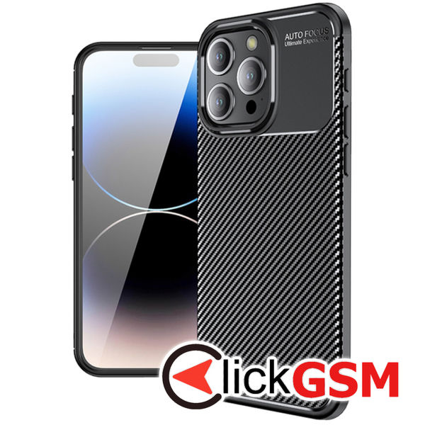 Techsuit - CarbonFiber - iPhone 15 Pro - Black