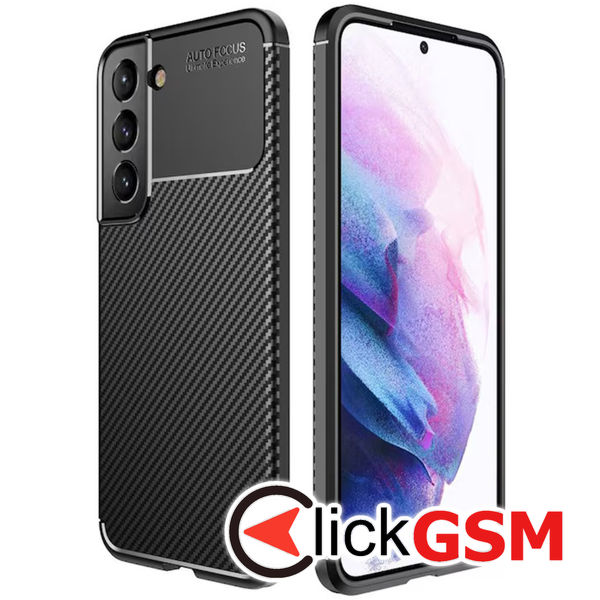 Techsuit - CarbonFiber - Samsung Galaxy S22 5G - Black