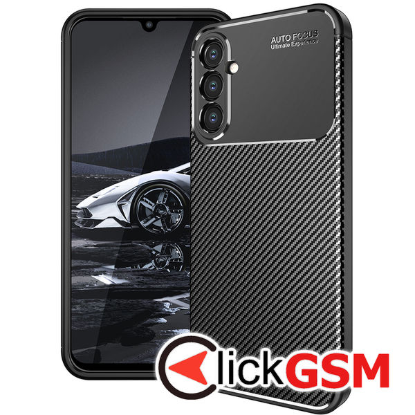 Techsuit - CarbonFiber - Samsung Galaxy A14 4G / A14 5G - Black