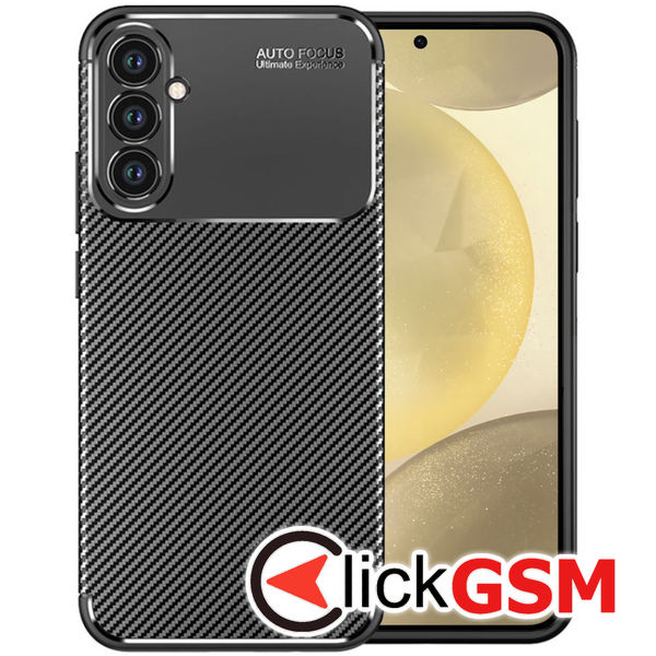 Techsuit - CarbonFiber - Samsung Galaxy S24+ - Black