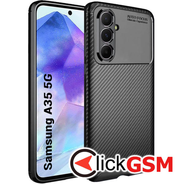 Techsuit - CarbonFiber - Samsung Galaxy A35 5G - Black