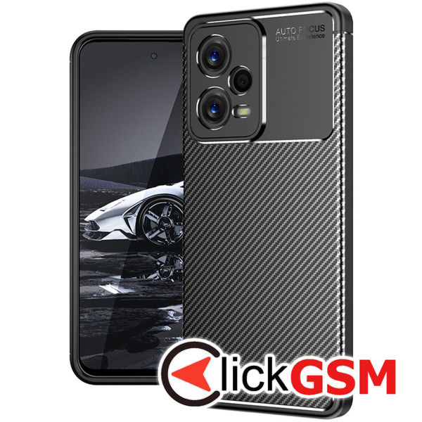 Techsuit - CarbonFiber - Xiaomi Redmi Note 12 5G / Poco X5 - Black
