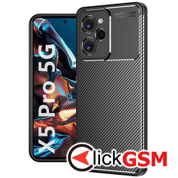 Techsuit - CarbonFiber - Xiaomi Redmi Note 12 Pro 5G / Poco X5 Pro - Black