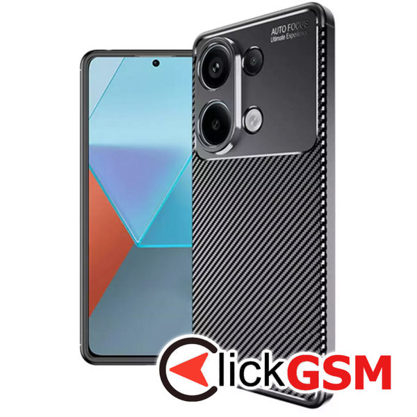 Techsuit - CarbonFiber - Xiaomi Redmi Note 13 Pro 4G / Poco M6 Pro 4G - Black