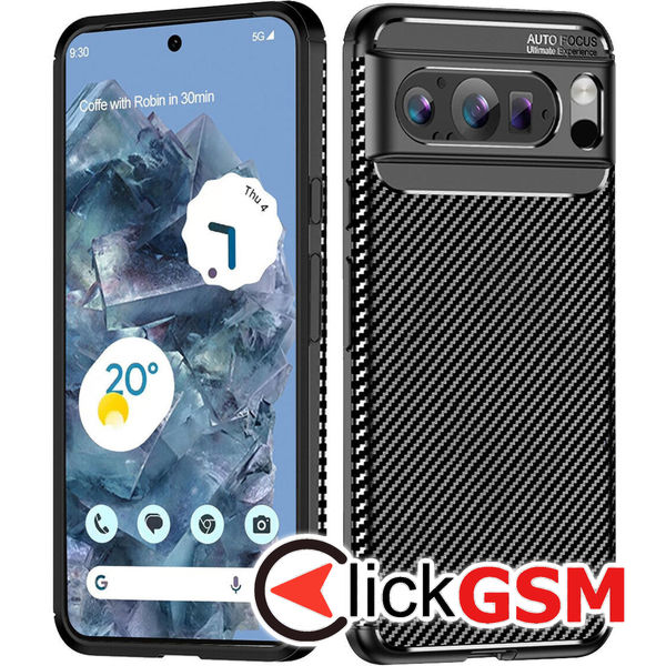 Techsuit - CarbonFiber - Google Pixel 9 - Black